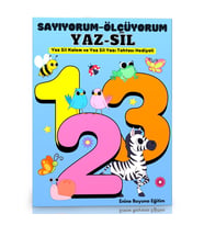 Okul Öncesi Sayıyorum-Ölçüyorum YAZ-SİL Kitabı