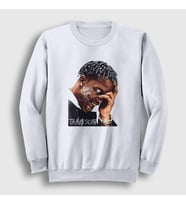Presmono Unisex Beyaz Smoke Astroworld Travis Scott Sweatshirt 43246tt