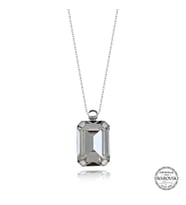 Swarovski Crystal Taşlı Baget Gümüş Kadın Kolye