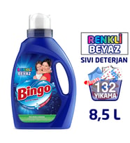 Bingo Matik Sıvı Performans Çamaşır Deterjanı 2145 ml 33 Yıkama Renkli & Beyaz 4'lü