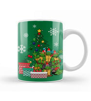 Teenage Mutant Ninja Turtles Around The Christmas Tree Kupa Bardak Porselen