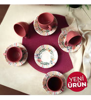 Keramika Soft Flowers Kera Çay Takımı 12 Parça 6 Kişilik 22322