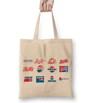 Pepsi Logo 02 Bez Çanta Uzun Saplı