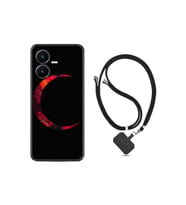 Vivo Y22s Kılıf Ipli Boyun Askılı Desenli Silikon Red Moons 1747