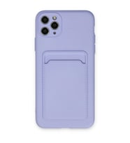 Apple iPhone 11 Pro Max Kılıf Kelvin Kartvizitli Silikon - Lila