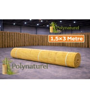 Doğal Kamış Bambu Çit 1,5x3m Bahçe Teras Balkon Gizlilik Perdesi Gölgelik Örtü