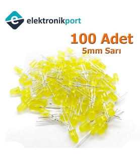 Led 5mm Sarı Difused 100 Adet