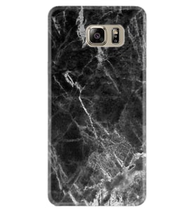 Samsung S7 Edge S20 Fe Plus Ultra S21 S22 Kılıf Desenli Silikon Kara Mermer 1375