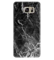 Samsung S7 Edge S20 Fe Plus Ultra S21 S22 Kılıf Desenli Silikon Kara Mermer 1375