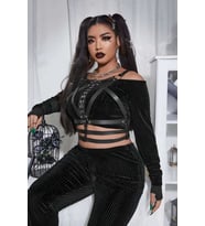 Fantazi Deri Göğüs Harness, Kadın Göğüs Üzeri Harness - BRF955
