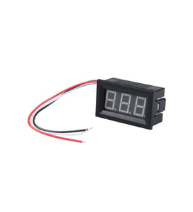 Dijital Voltmetre 0-100V DC, 48x29x22 mm, 3 Kablolu, Ekonomik, IC-278-2