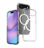 Apple iPhone 17 Air Uyumlu Kılıf M-safe Şarj Özellikli Şeffaf Sert PC Zore Embos Kapak