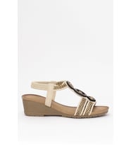 Guja 25Y145-4 Kadın Dolgu Topuk Sandalet Bej