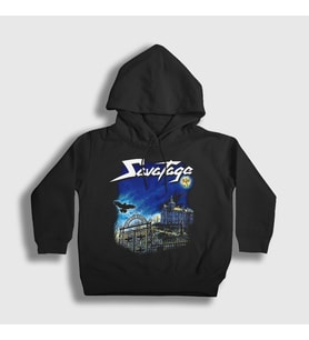 Presmono Unisex Çocuk Siyah Poets And Madmen Savatage Kapüşonlu Sweatshirt 550721tt