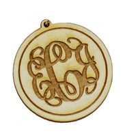 Monogram Yazılı Ahşap Kolye