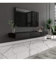 Avalon 3 Kapaklı Duvara Monte TV Sehpası – 140 cm, Modern Minimal Tasarım,  TV Ünitesi (Antrasit)