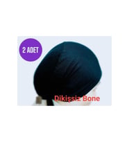 BONE FIRFIRSIZ HİJAB, TESETTÜR BONE, SİYAH PENYE DİKİŞSİZ DÜZ RAHAT BONE 2 ADET