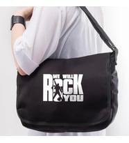 Rock Serisi - 'We Will Rock You' Baskılı Unisex Postacı Çantası