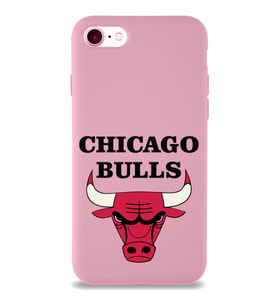 Apple iPhone 7 Uyumlu Lansman Kılıf Chicago Bulls Tasarımlı Altı Kapalı İçi Kadife Kaplı  Kapak (Şeffaf)