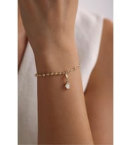 Opal Taşlı Penguen Charm Bileklik
