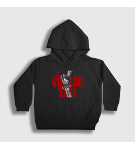 Presmono Unisex Çocuk Siyah Logo Anime Vinland Saga Kapüşonlu Sweatshirt 470267tt