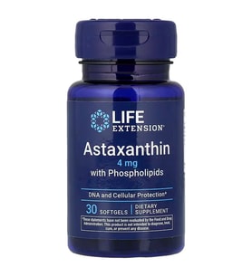 Astaxanthin with Phospholipids 4 mg 30 Softgels DNA and Cellular Protection