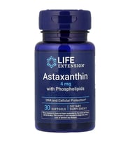 Astaxanthin with Phospholipids 4 mg 30 Softgels DNA and Cellular Protection