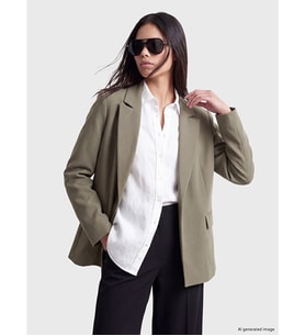LCW Modest Haki Kadın Blazer Ceket