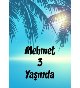 Hawaii Temalı Doğum Günü Afişi 100x150 cm