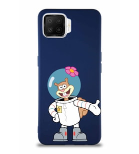 Oppo A73 Soft Premier Kapak Sandy Tasarımlı Silikon Kılıf - Lacivert (Şeffaf)