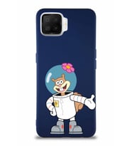 Oppo A73 Soft Premier Kapak Sandy Tasarımlı Silikon Kılıf - Lacivert (Şeffaf)