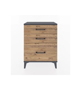 Arges Komodin 3 Çekmeceli 60x30x80 Antrasit-Çam