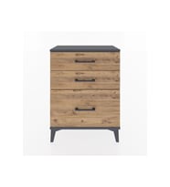 Arges Komodin 3 Çekmeceli 60x30x80 Antrasit-Çam