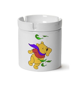 Winnie The Pooh Baskılı Porselen Küllük Makinede Yıkanabilir