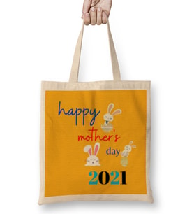 Mothers Day 2021 Mother Heart Rainbows Bez Çanta Uzun Saplı