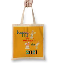 Mothers Day 2021 Mother Heart Rainbows Bez Çanta Uzun Saplı