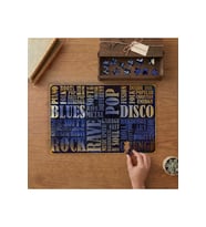 Blues, Disco, Rock, ve Pop Tasarımı 240 parça Ahşap Puzzle Ahşap Kutuda MP07726