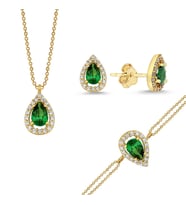 Altın Kolye Küpe Bileklik Mini Hürrem Set