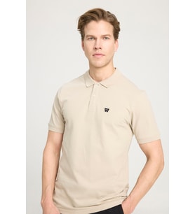 Wrangler Erkek Kısa Kollu Polo Yaka T-shirt - W7D5K4XX2TUQ (Bej)