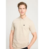Wrangler Erkek Kısa Kollu Polo Yaka T-shirt - W7D5K4XX2TUQ (Bej)