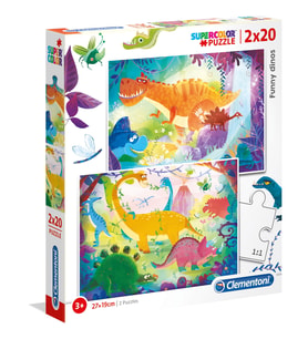 Clementoni 2 X 20 Parça Funny Dinos Puzzle