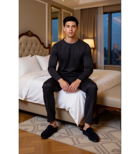 Erkek Waffle Dokuma Sweatshirt ve Pantolon Takımı Haki Fonksiyonel Dayanıklı Kaliteli Spor