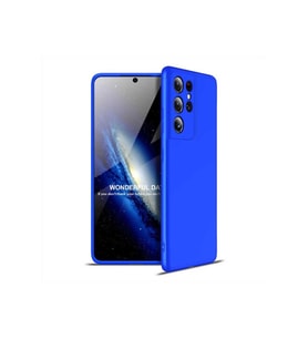Samsung Galaxy S21 Ultra Uyumlu Kılıf Zore Ays Kapak (Mavi)