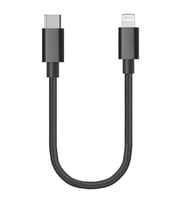 Ally USB-Type C iPhone 20W PD Hızlı Şarj Kablosu 20CM Kısa Kopmaz Halat Kablo-(5 - MCT7288-8109 (Siyah)