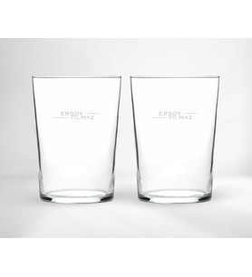 BK Gift Kişiye Özel İsimli İkili Tapas Bira Bardağı (Beyaz)