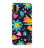 PrintiFy Samsung Galaxy M11 ile Uyumlu 1mm Slim Fit Retro Colors 1 Baskılı Şeffaf  Kılıf