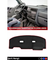 Volkswagen Transporter T4 (1990-2003) 3d Torpido Koruma Kılıfı - Ön Göğüs Kaplama - Kırmızı Şerit