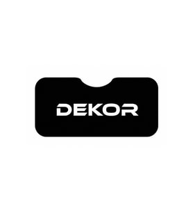 OEM "DEKOR" Yazılı Siyah Minimalist Tasarımlı Katlanabilir Ön Cam Güneşliği