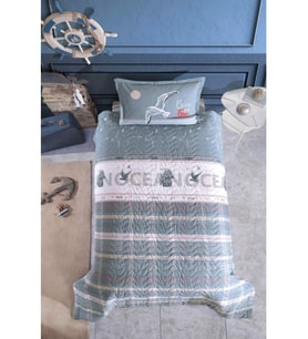 Clasy %100 Pamuk Dört Mevsim Set Tek Kişilik Ocean V1 Mavi