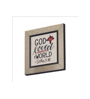 Yuhanna 3:16 Baskılı MDF Magnet 7X7